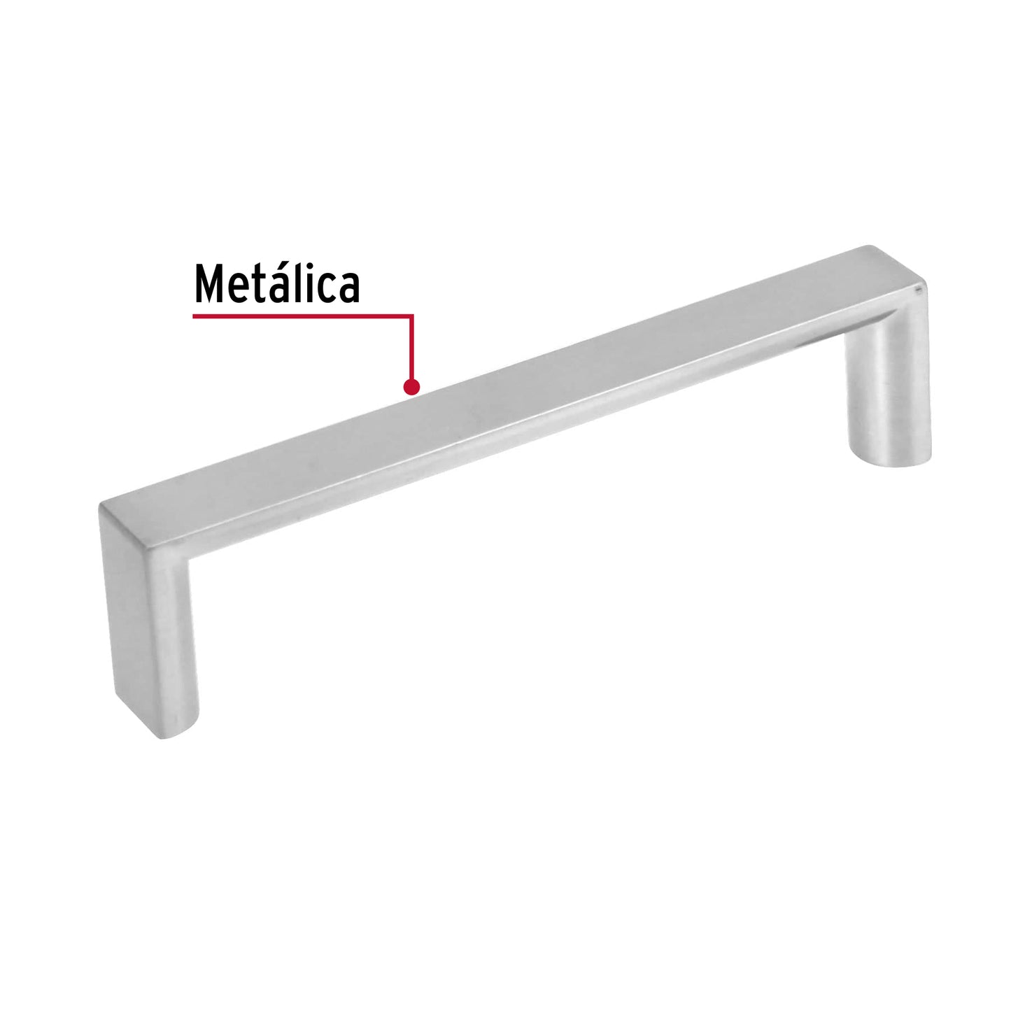 Jaladera 96mm línea Andamio níquel