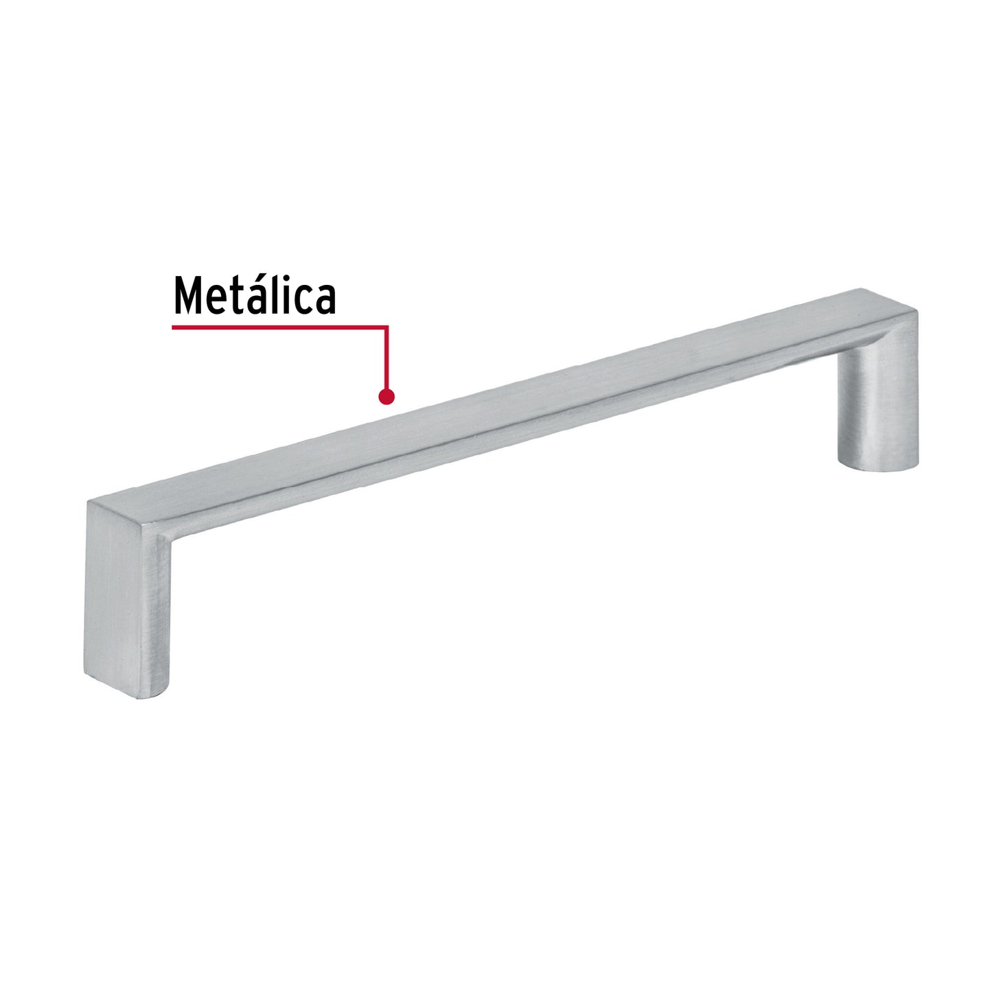 Jaladera 128mm línea Andamio níquel