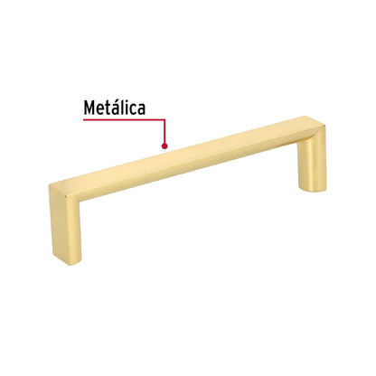 Jaladera 96mm línea Andamio latón brillante