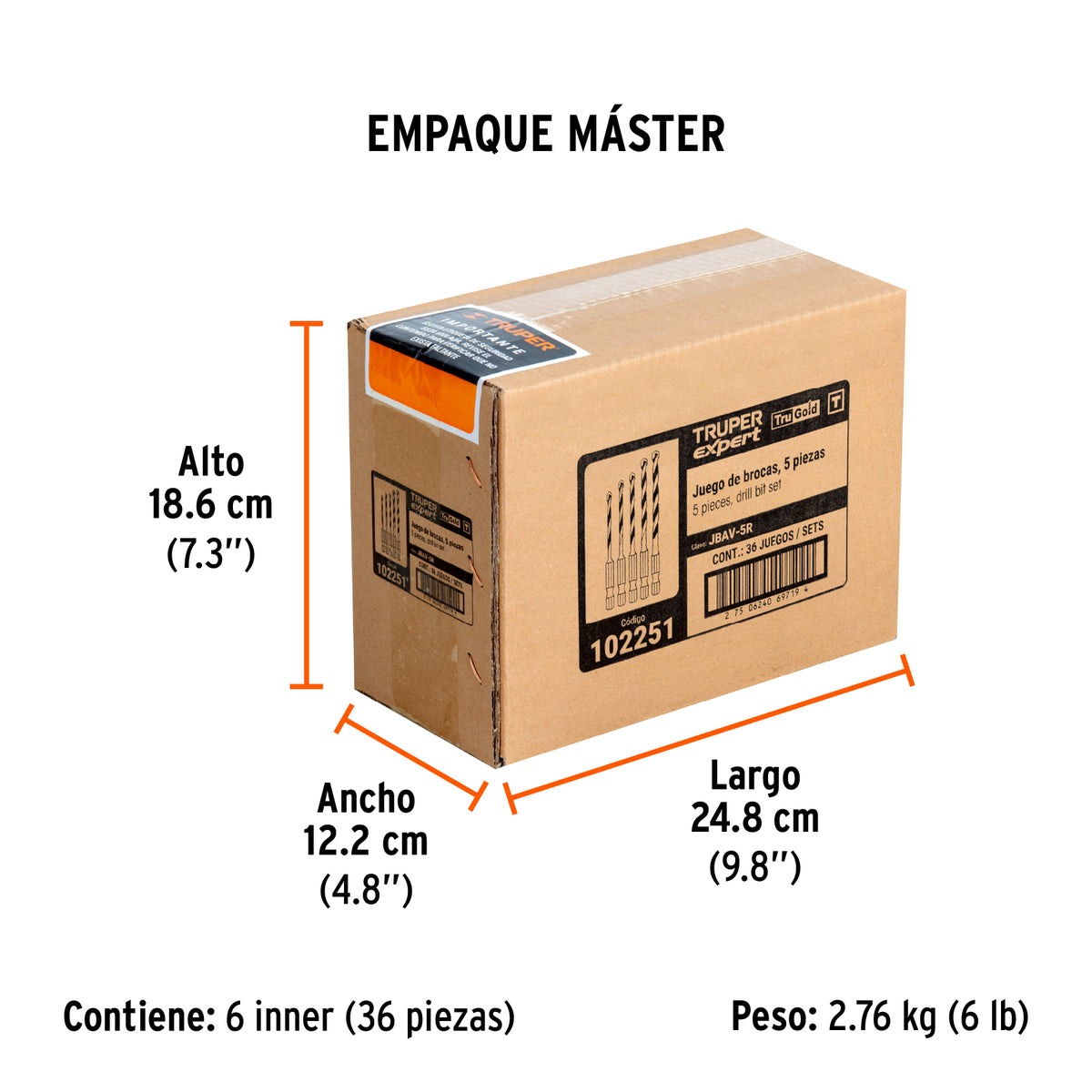 Juego de 5 brocas HSS para metal zanco cambio rápido, Expert · vista 6