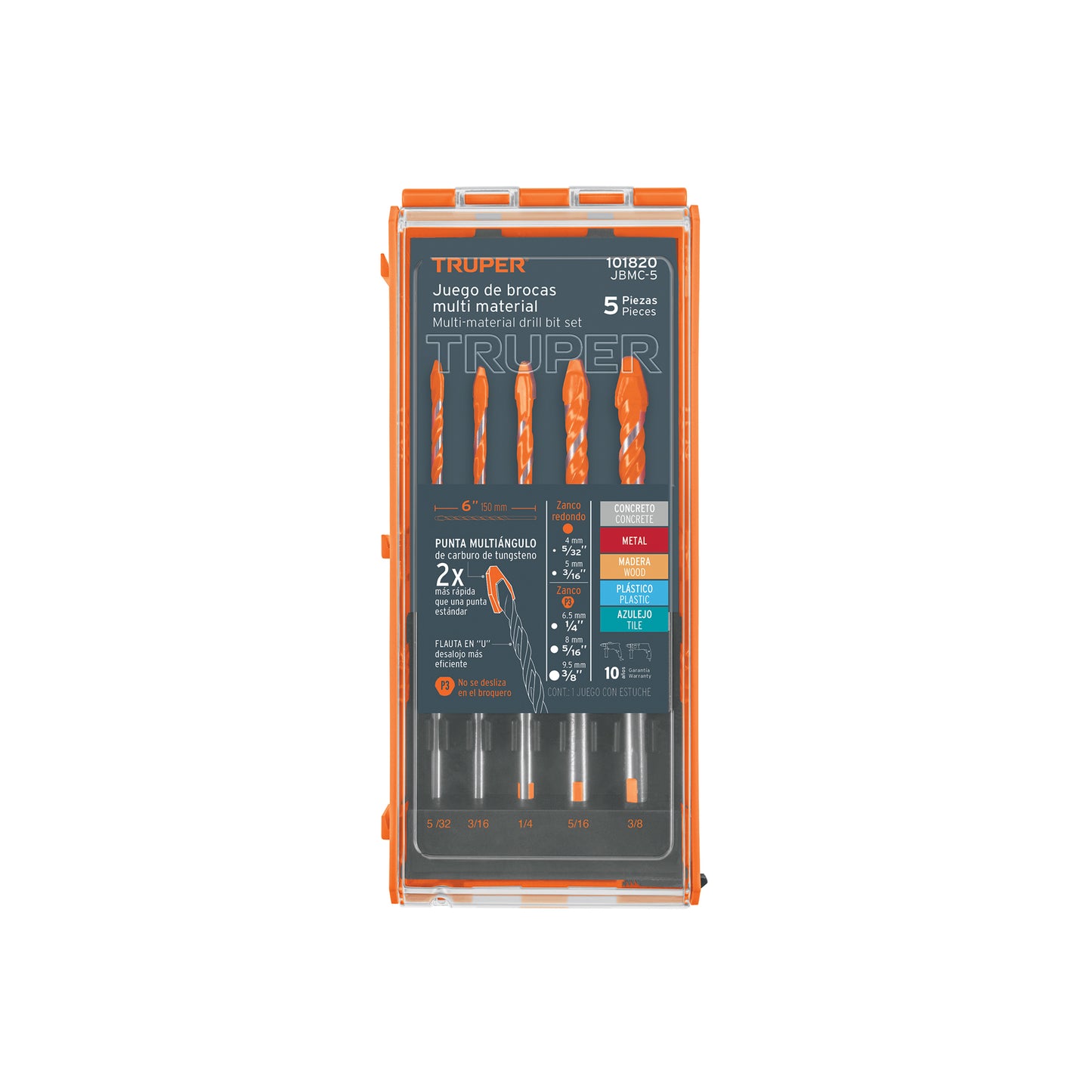 Juego de 5 brocas multimaterial