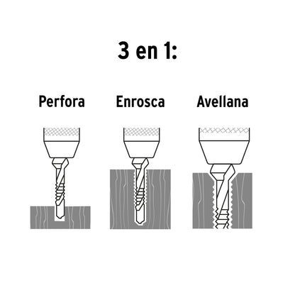 Juego de 6 brocas HSS con machuelo para metal · vista 3