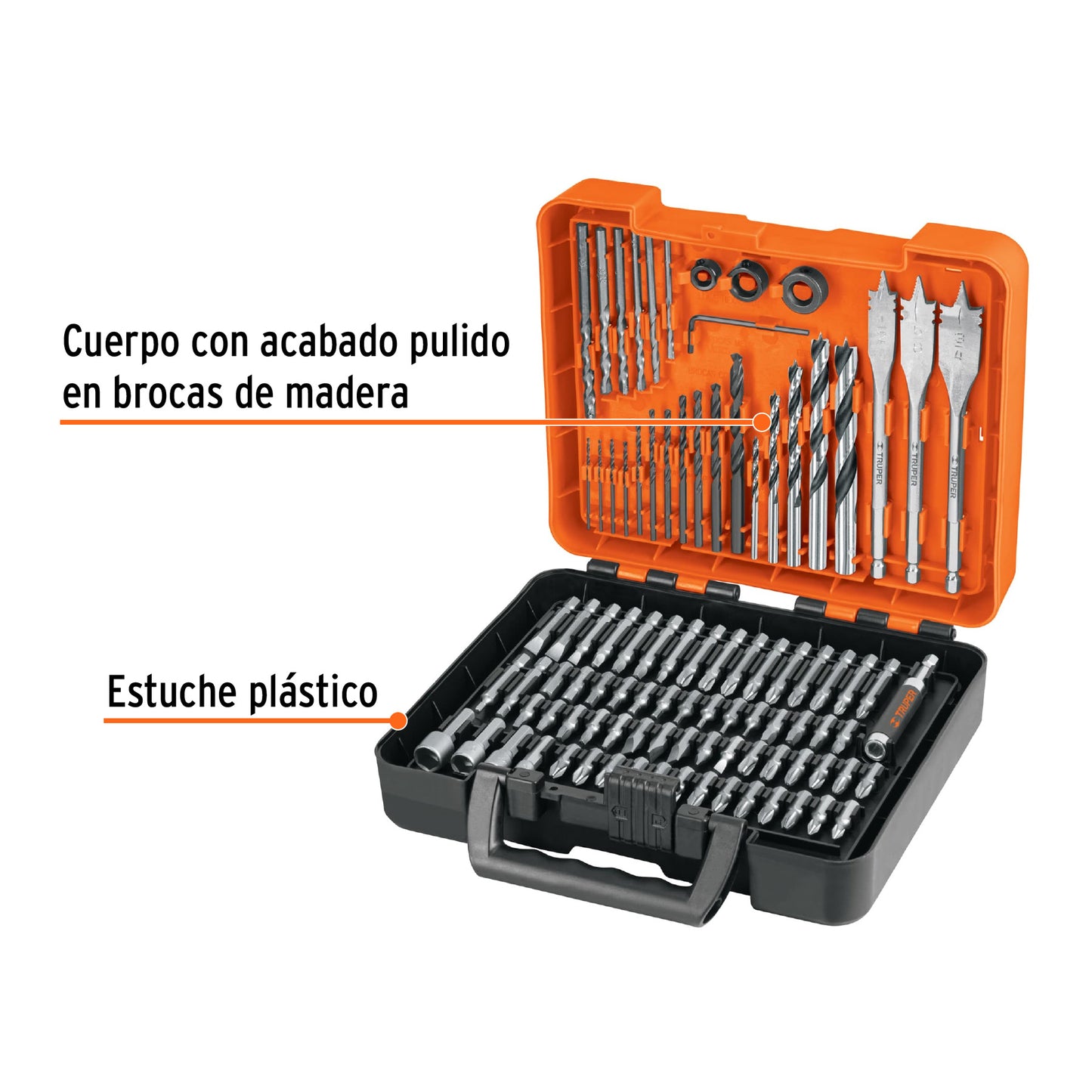 Juego de 100 brocas y puntas