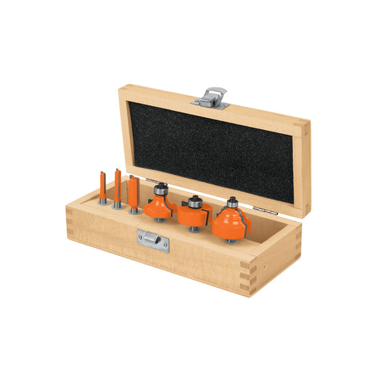 Juego de 6 brocas para router con estuche