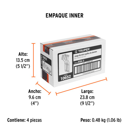 Juego de 3 minicepillos de alambre 28 pinceles · vista 6