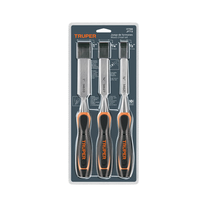 Juego 3 formones mango Comfort Grip