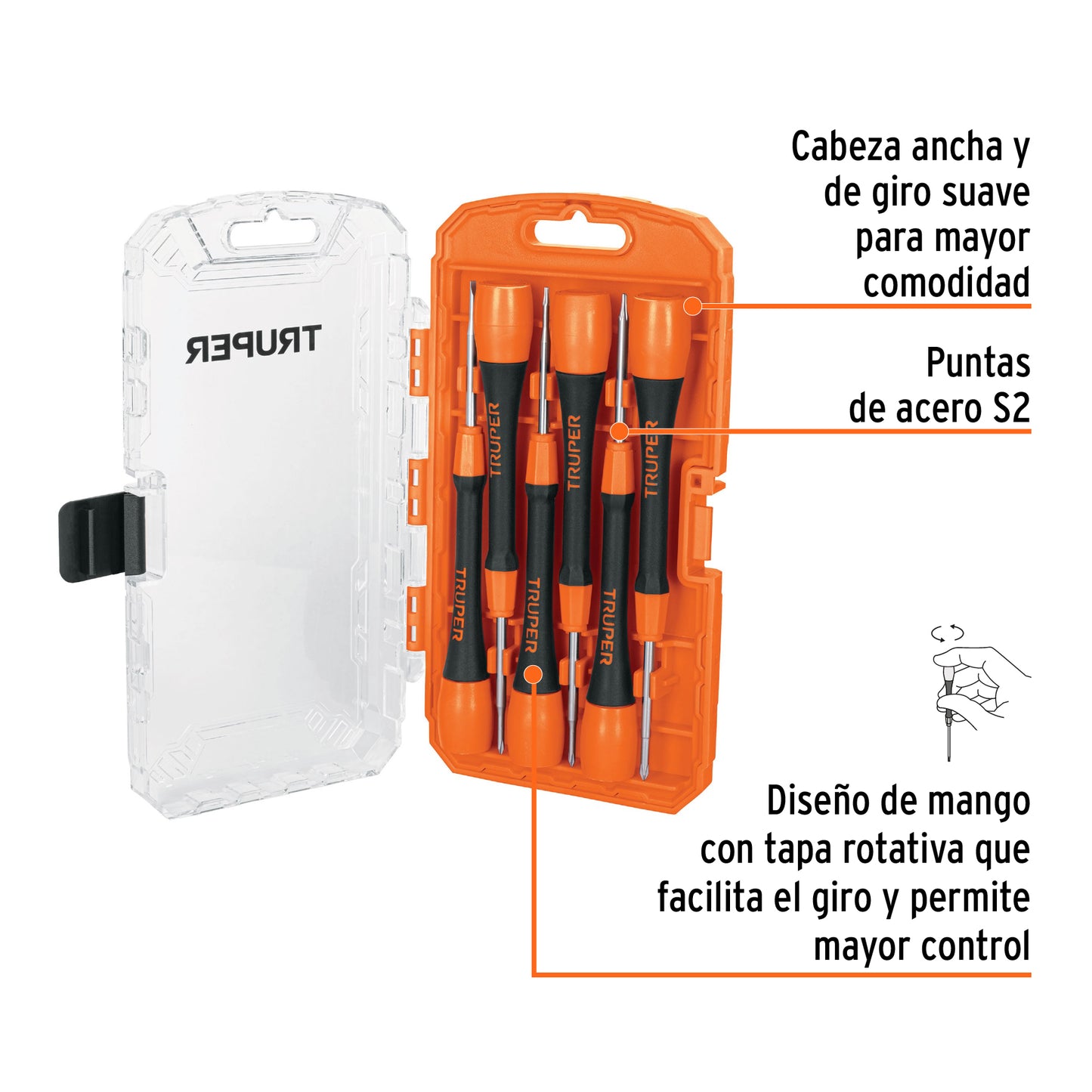 Juego con 6 desarmadores de precisión