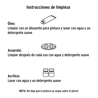 Juego de pinceles en blíster con 5 piezas