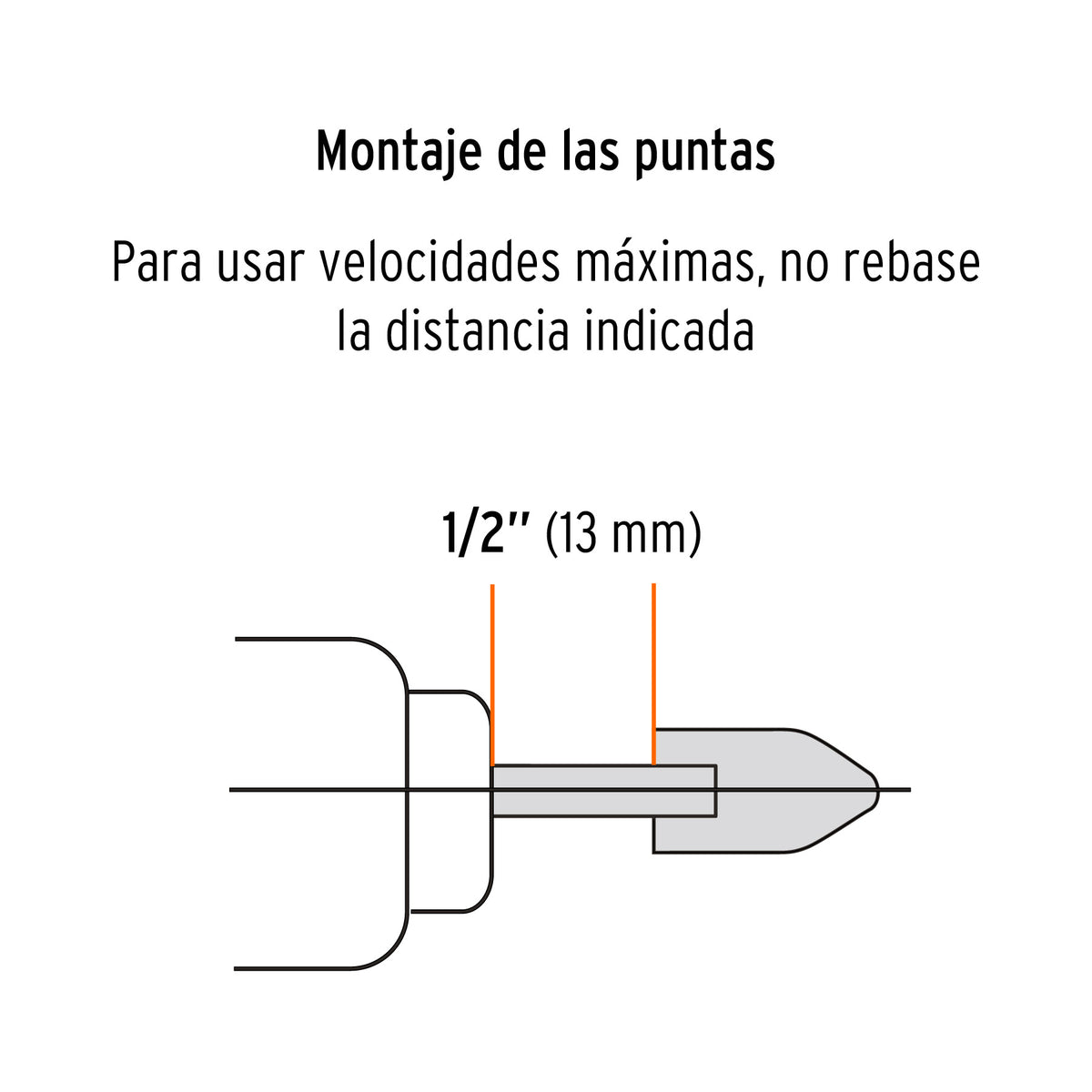 Juego de 5 piedras montadas zanco 1/4", uso general · vista 3