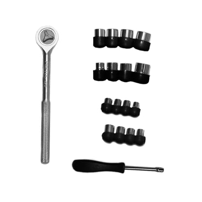 Juego de 21 herramientas mecánicas 1/4 y 3/8 en blíster