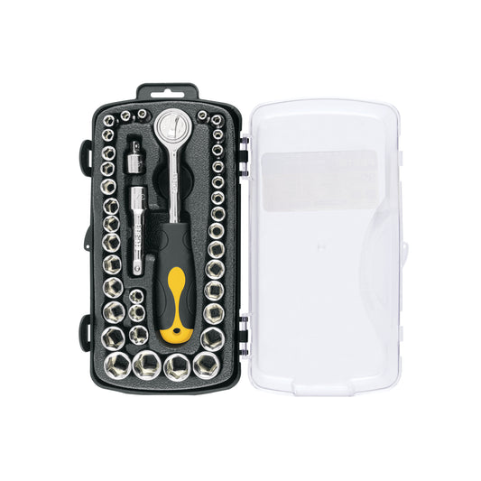 Juego 39 herramientas 1/4 y 3/8" para mecánico, Comfort Grip