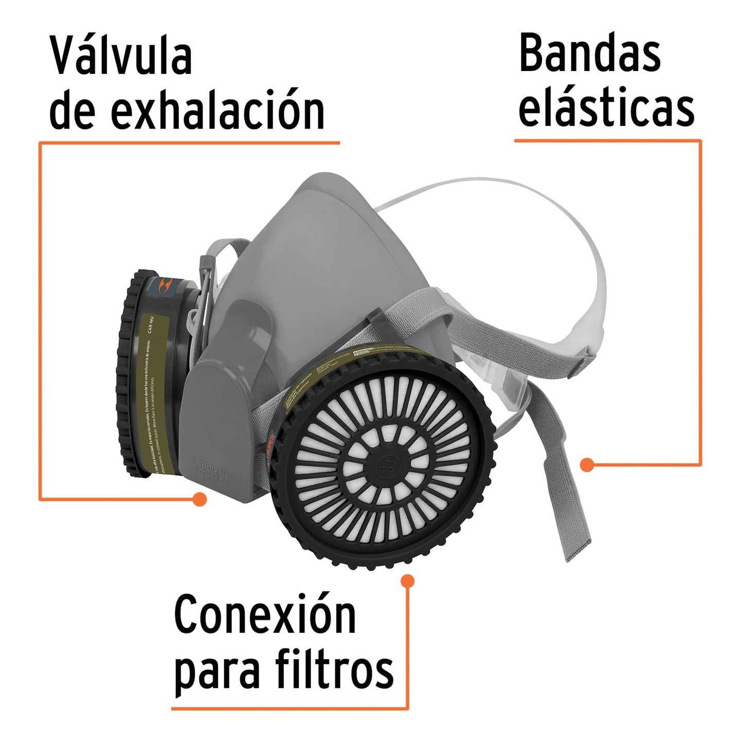 Kit respirador con cartuchos multigas