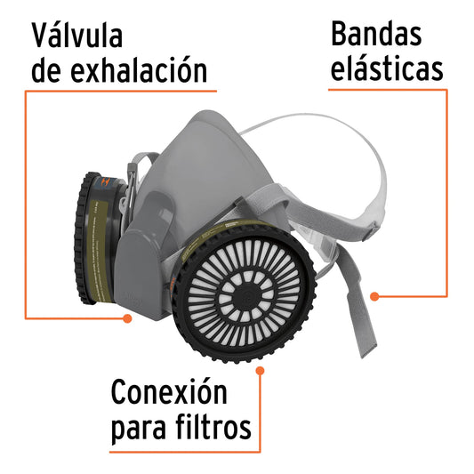 Kit respirador con cartuchos multigas