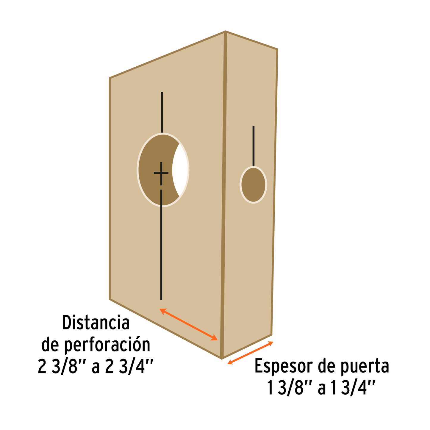 Juego 4 piezas para instalacion de cerraduras