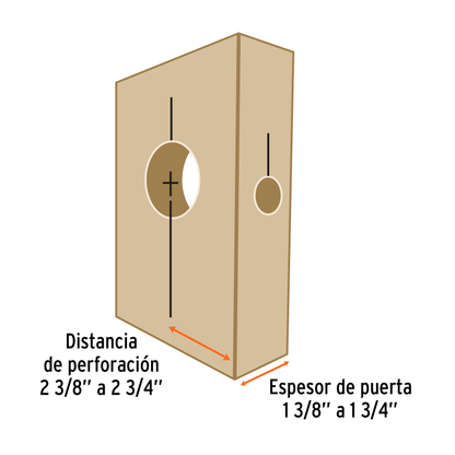 Juego 4 piezas para instalacion de cerraduras