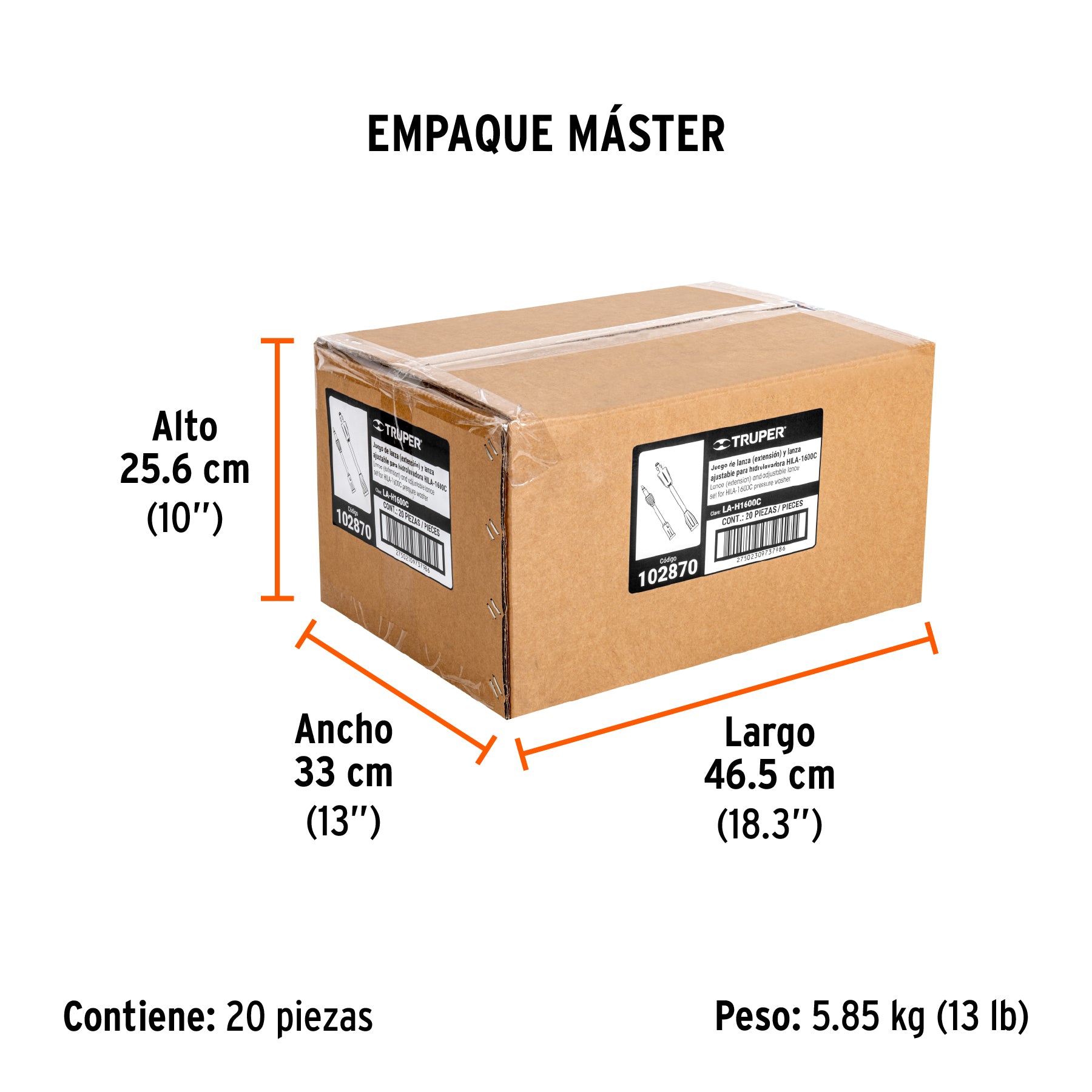 Juego de 2 lanzas ajustables para HILA-1600C - SKU 102870