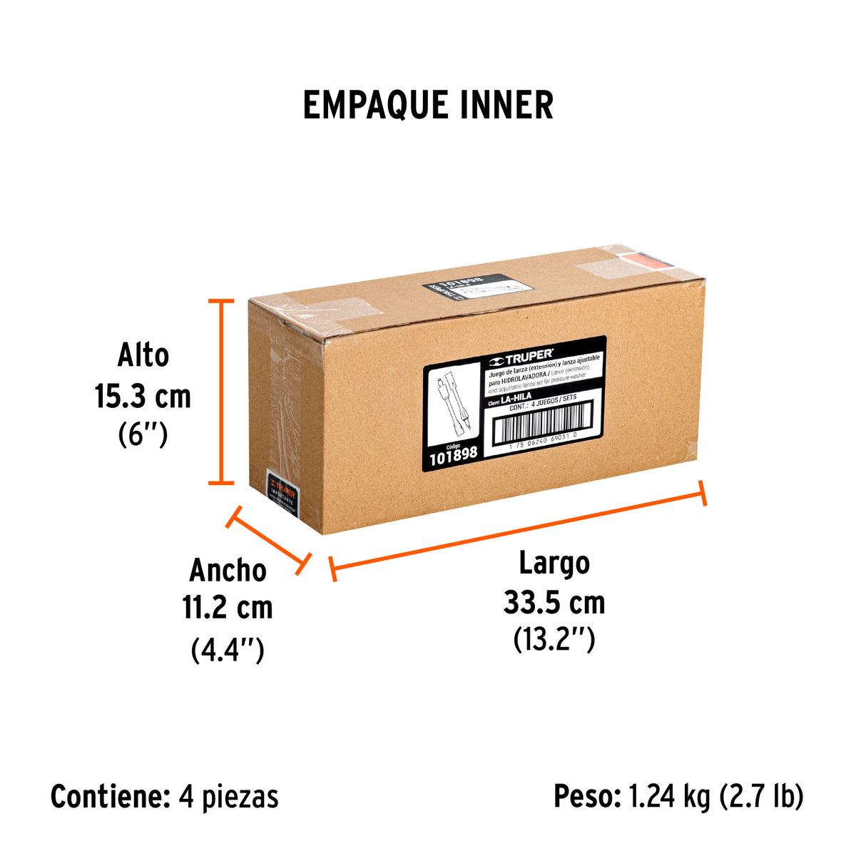 Juego de 2 lanzas ajustables para HILA-1500/1800 - SKU 101898