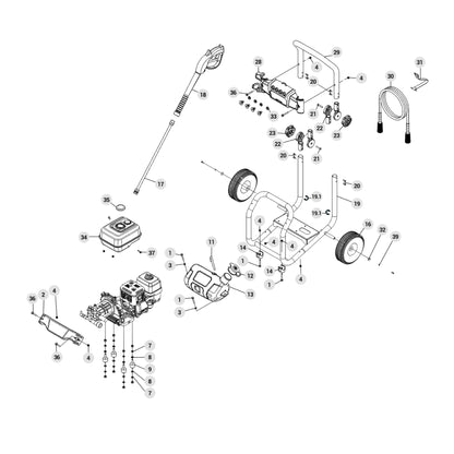 Hidrolavadora con motor a gasolina, 2,800 PSI · vista 8