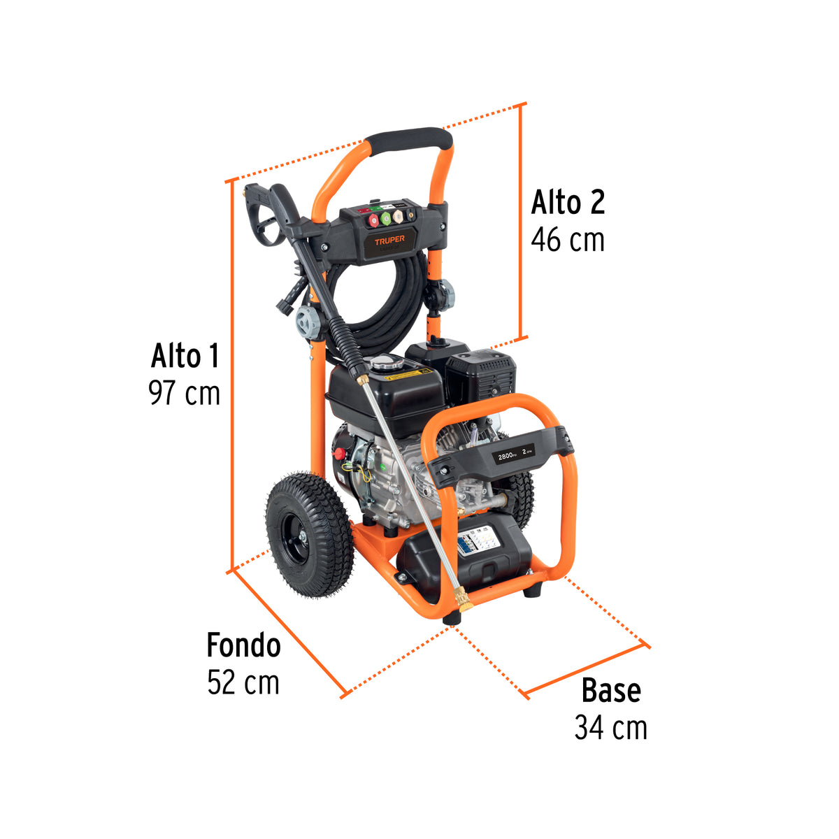 Hidrolavadora con motor a gasolina, 2,800 PSI · vista 2