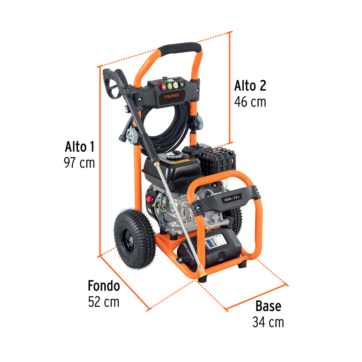 Hidrolavadora con motor a gasolina, 3,300 PSI · vista 2