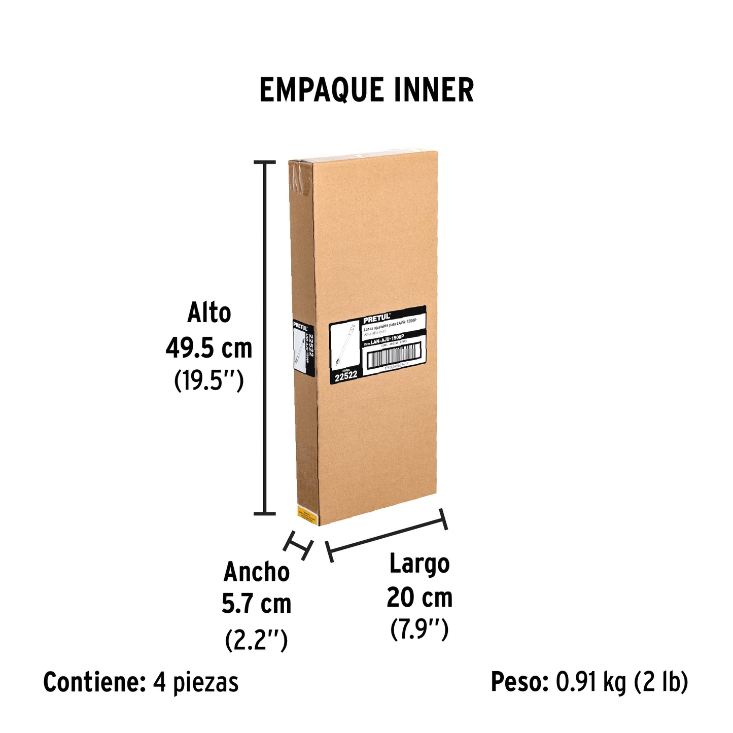 Lanza ajustable para LAVA-1500P - SKU 22522