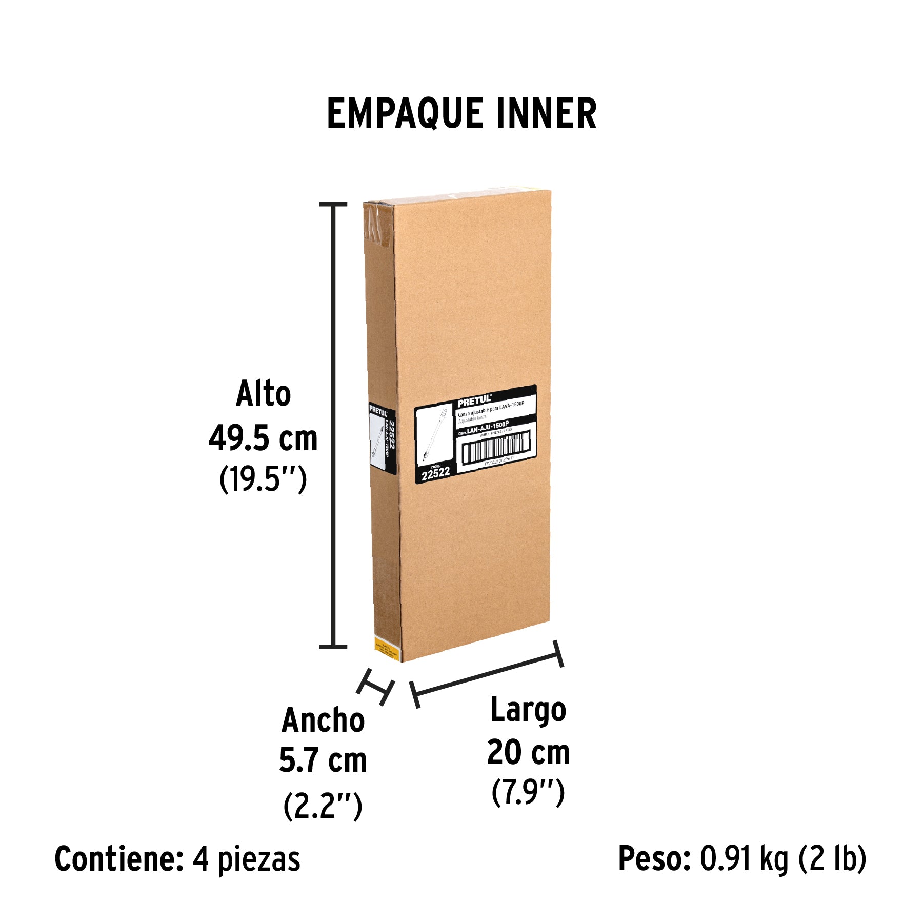 Lanza ajustable para LAVA-1500P - SKU 22522