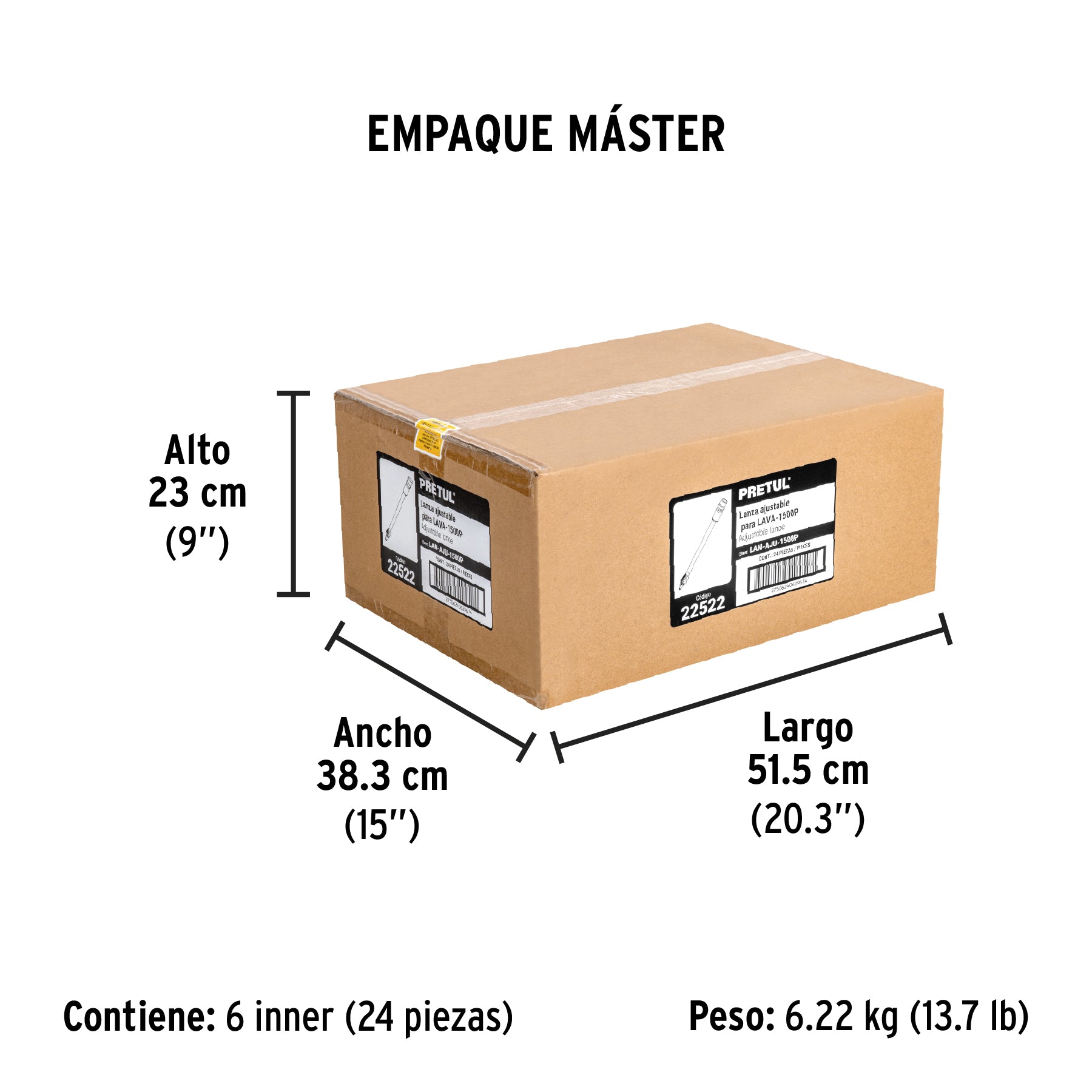 Lanza ajustable para LAVA-1500P - SKU 22522