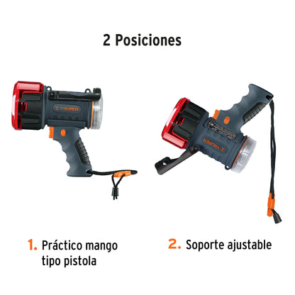 Linterna reflectora LED 900 lm recargable