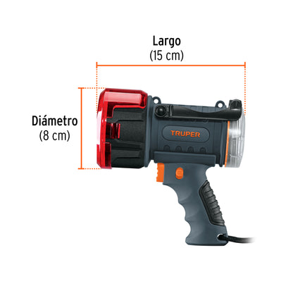 Linterna reflectora LED 900 lm recargable