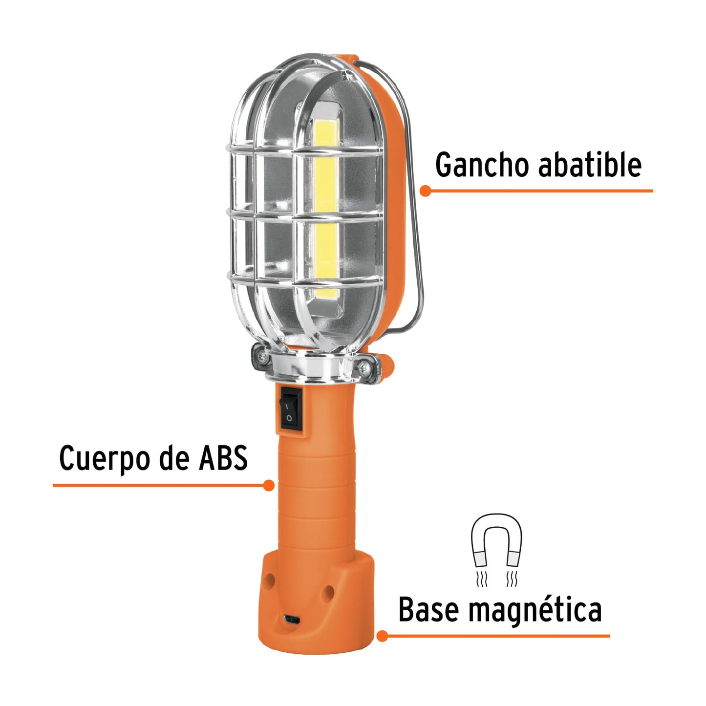 Lámpara LED 280 lm de Taller Recargable