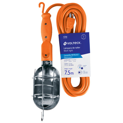 Lámpara de taller con canastilla metálica 7.5 m