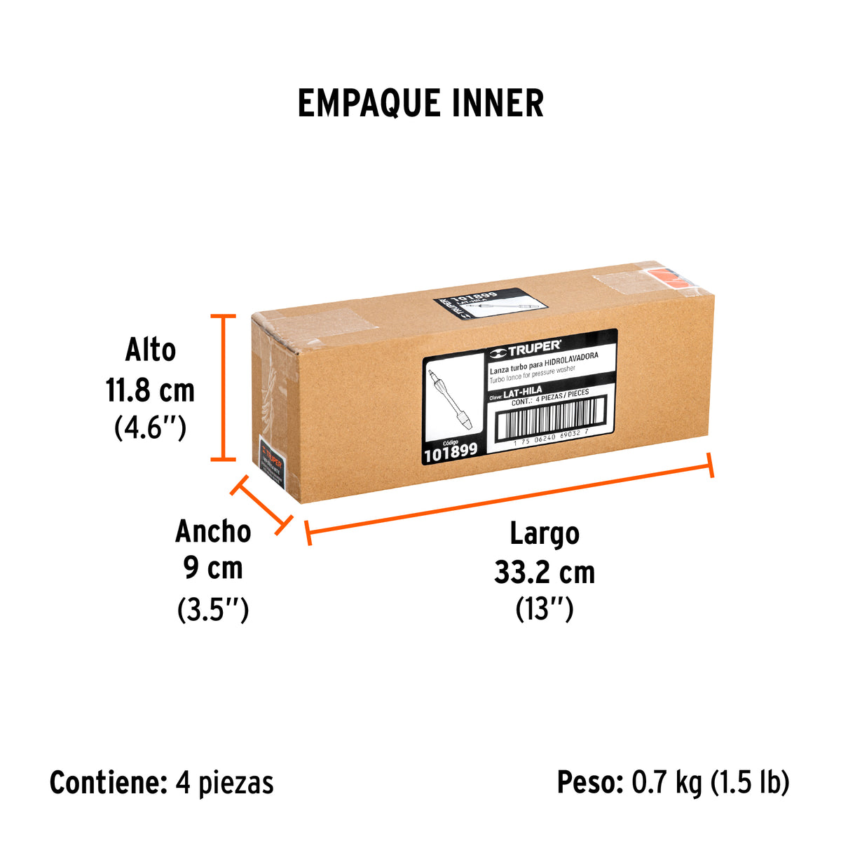Lanza turbo para HILA-1500/HILA-1800 - SKU 101899