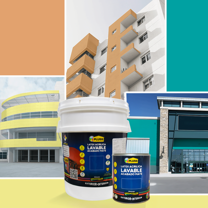 Pintura látex Pluss mate acrílica lavable para interior y exterior