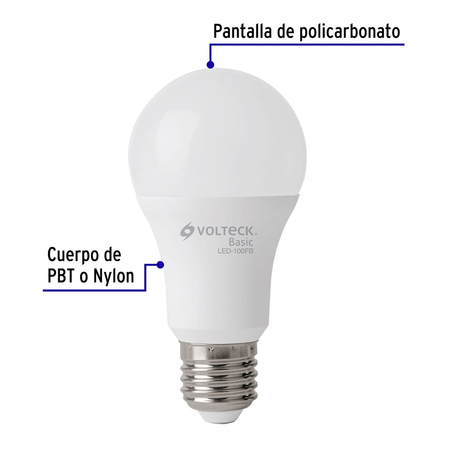 Pack de 4 focos LED 14W A19 6500K blanca fría 1150 lm BASIC