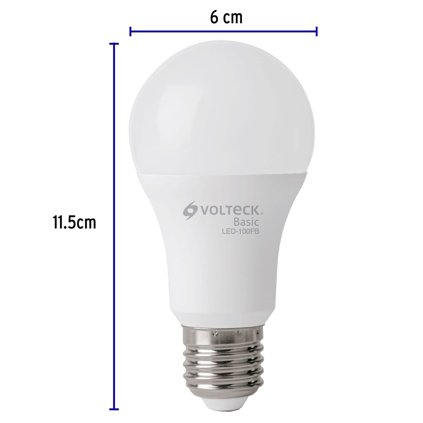Pack de 4 focos LED 14W A19 6500K blanca fría 1150 lm BASIC