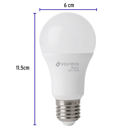 Pack de 4 focos LED 14W A19 6500K blanca fría 1150 lm BASIC