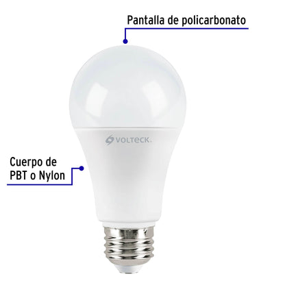 Pack de 4 focos LED 14W A19 6500K blanca fría 1500 lm