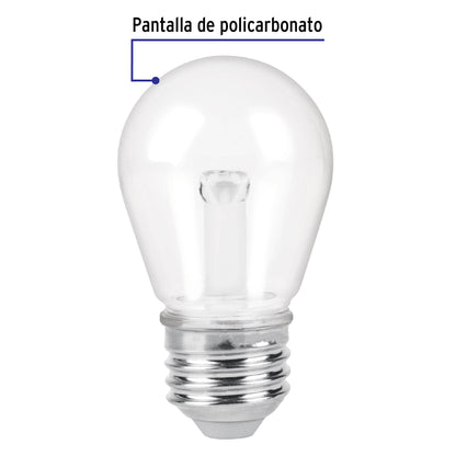 Foco LED decorativo de 1W con luz ámbar sin filamento