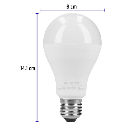 Pack de 4 focos LED 18W A25 6500K blanca fría 1900 lm