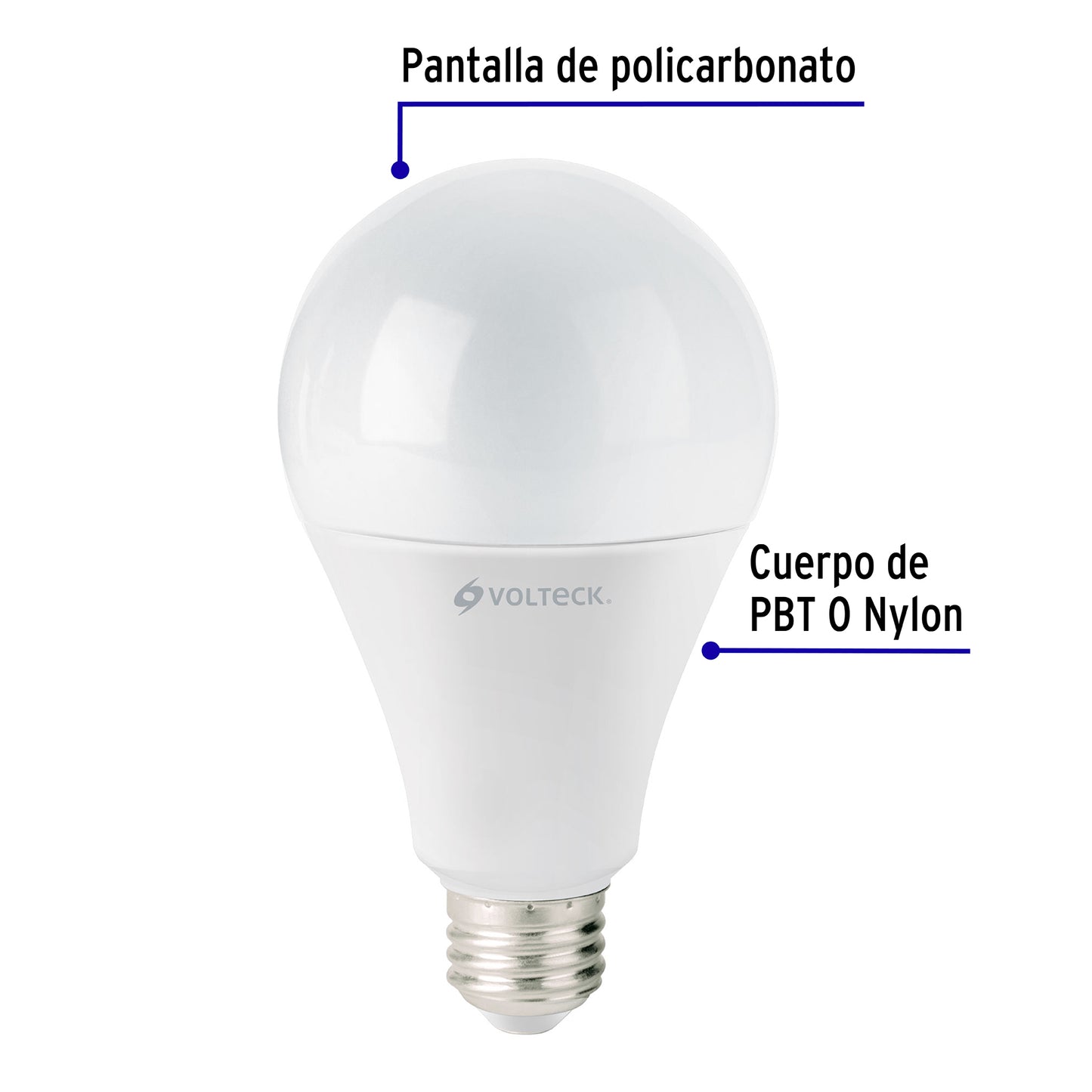 Foco LED 18W A25 6500K blanca fría 1900 lm