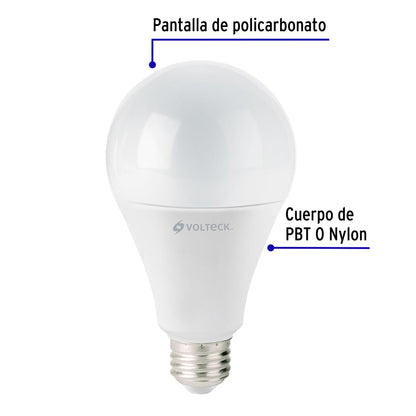Foco LED 18W A25 6500K blanca fría 1900 lm