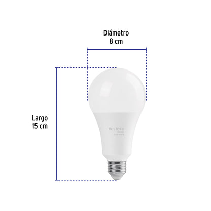 Foco LED 18W A25 6500K blanca fría 1800 lm BASIC