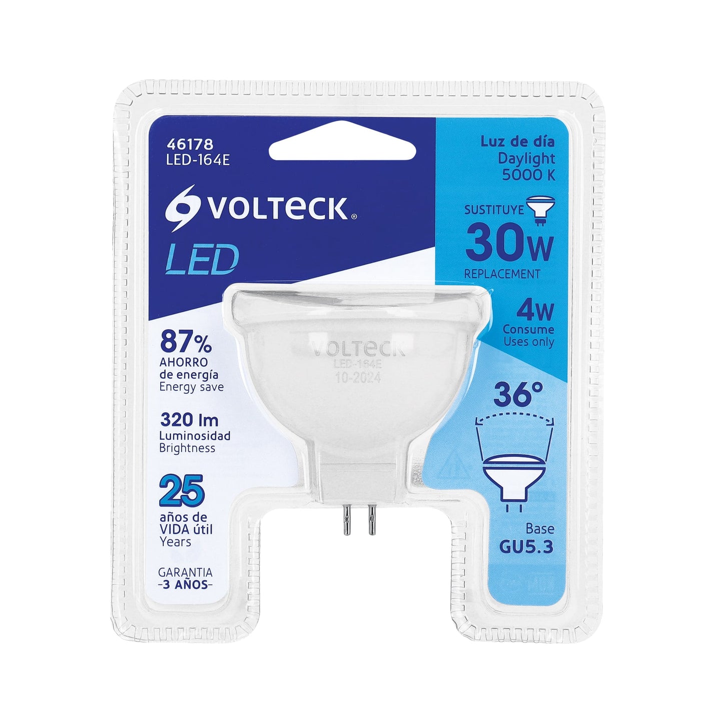 Lámpara LED de 4W tipo MR16 con luz de día