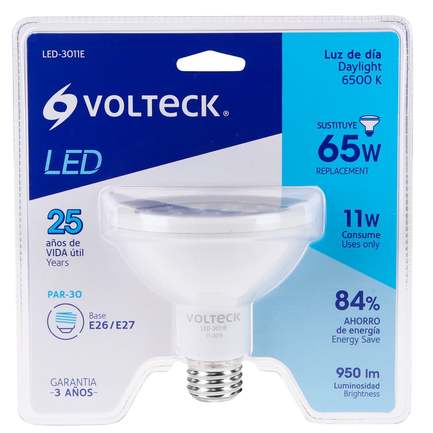 Foco LED de 11 W con luz de día