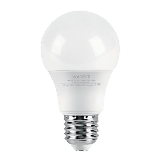 Foco LED 3W A19 6500K blanca fría 270 lm
