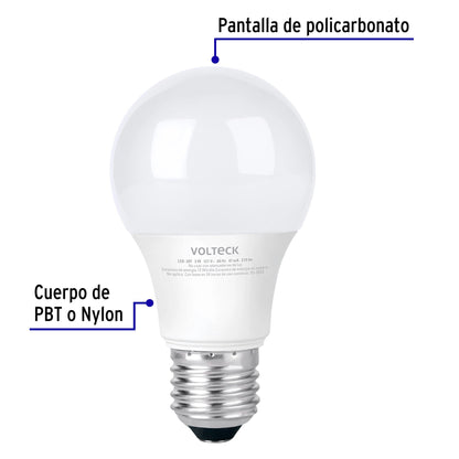 Foco LED 3W A19 6500K blanca fría 270 lm
