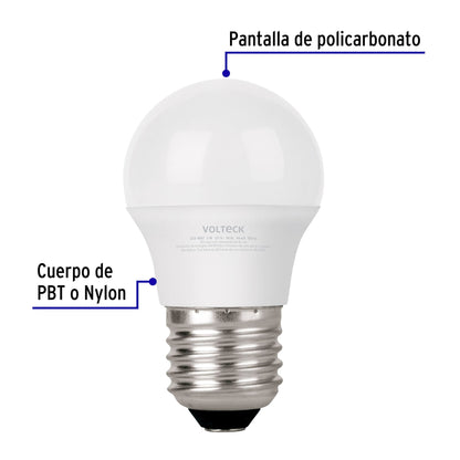 Foco LED 6W G45 6500K blanca fría 550 lm