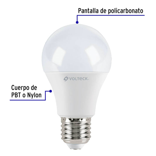 Pack de 4 focos LED 9W A19 6500K blanca fría 800 lm