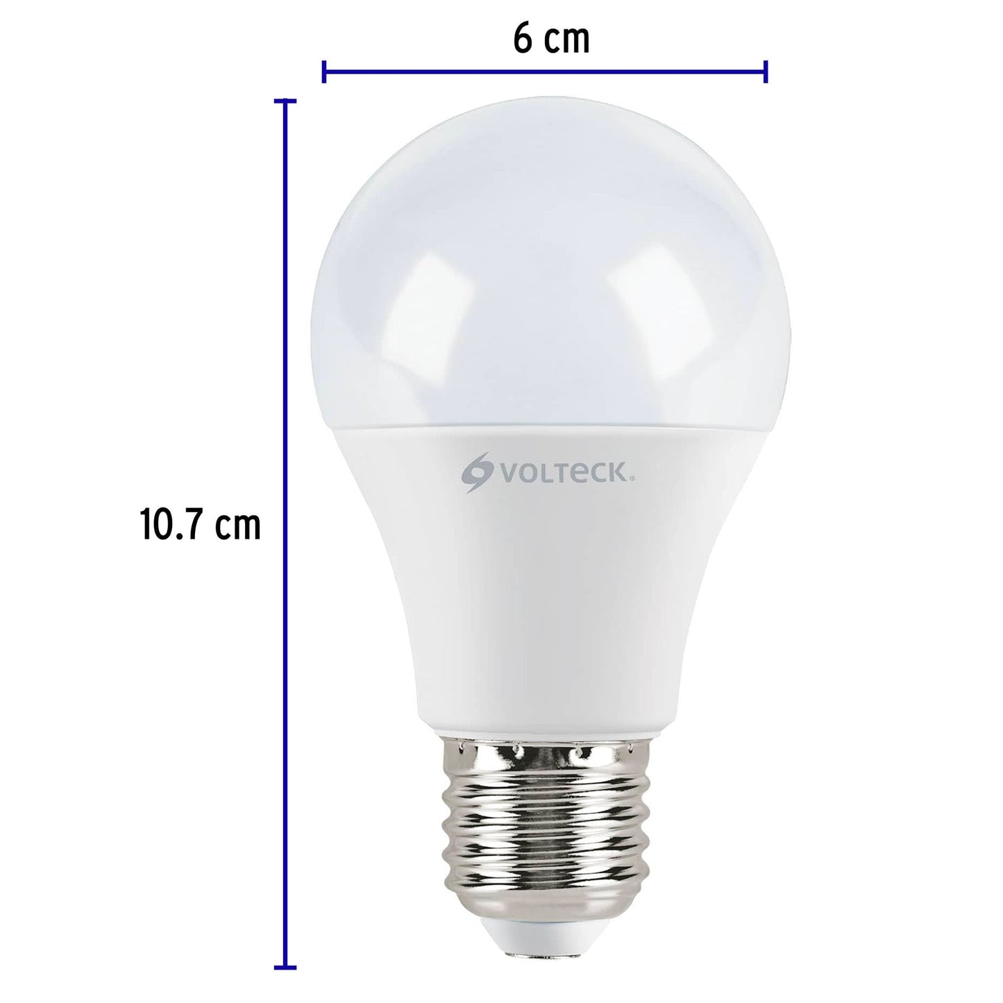 Pack de 4 focos LED 9W A19 6500K blanca fría 800 lm