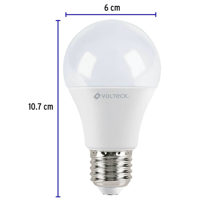 Pack de 4 focos LED 9W A19 6500K blanca fría 800 lm